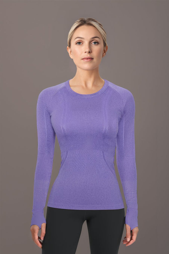 DYI Essential Seamless Long Sleeve in Electric Lavender, - shopdyi.com