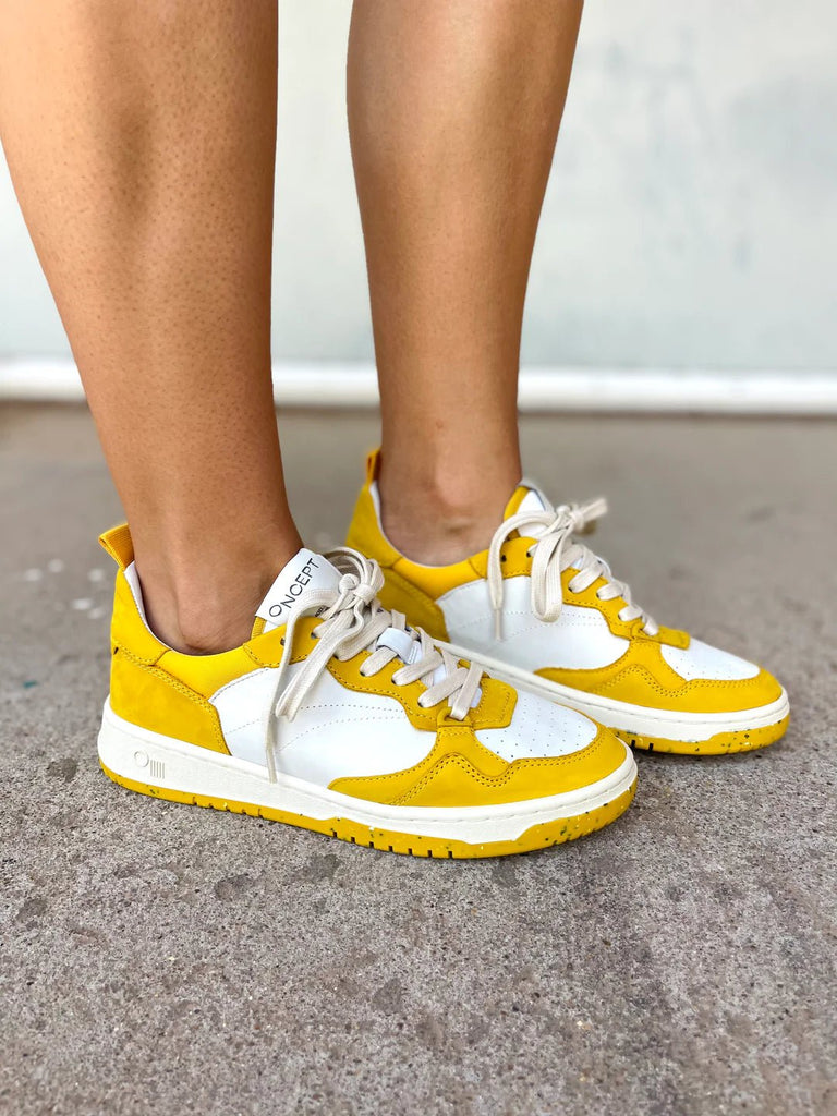 Oncept Phoenix Sneaker in Yellow Maze, - shopdyi.com