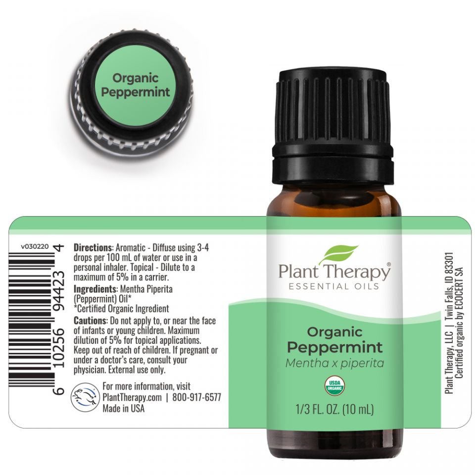 Organic Peppermint Oil 10 Ml, - shopdyi.com